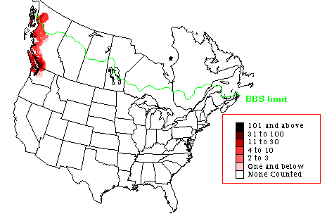 Northwestern Crow Summer Range